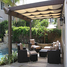 LSMK Vele Parasole Panno Esterno Beige per Tende da Sole, Vela per Reti da Ombra Rettangolari per Giardino o Patio con Balcone, Copertura Impermeabile Antivento per Posto Auto Coperto (Size : 1×4m)