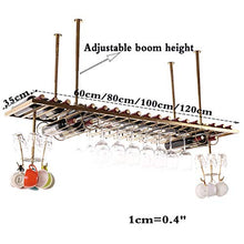 COLiJOL Portabottiglie da Vino da Soffitto Portabottiglie da Vino da Appendere Altezza Regolabile Appassionato Di Vino per Bar Cucina Club Rack,60 cm (23,6 Pollici),60 cm (23,6 Pollici)