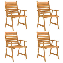 FAMIROSA Set da Pranzo da Giardino 5 pz in Legno Massello di Acacia-7844