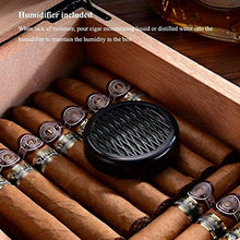Adesign Handcrafted Cigar Humidor - Contiene (25-50 Cigars) - Cedar Cigar Box con umidificatore, igrometro e Vassoio Sigaro Regolabile