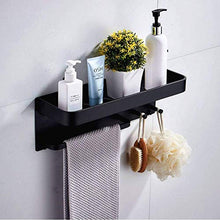 Zixin Bagno Angolo Stand Black Space Spazio in Alluminio Bagno Scaffali con Ganci Montaggio a Parete Bagno Scaffale Bagno Bagno Portaglietta da Bagno Portasciugamani