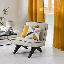 MADURA - Fodera per Cuscino Eleazar 40x40 cm Naturale e Giallo Soggiorno Camera da Letto Decorazione