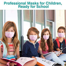 Gually-50 Piece Bambino 3 Strati di Protezione per Il Viso con Passanti per Le Orecchie, Protezione della respirazione a Prova di Polvere USA e Getta, Rosa Attrezzatura Antipolvere Esterna