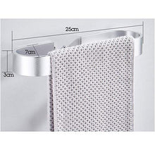 Portasalviette da parete in alluminio satinato a forma di U unipolare forato-C1_Lunghezza 25 cm Da Parete Autoadesivo Porta Salviette da Bagno