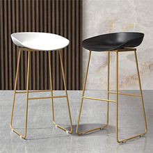 XHCP Mobili per Soggiorno Sgabelli Seggioloni per Ufficio Mobili dal Design Moderno - Altezza del bancone Sgabello con Schienale Basso Base in Metallo - Seduta ergonomica in plastica