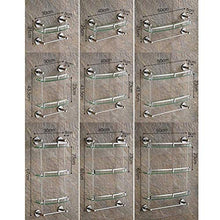 YF-SURINA Mensola per doccia Mensola per bagno Mensola in vetro angolare Scaffale galleggiante Mensole portaoggetti a parete con portasciugamani Foratura 30~50 cm 1~3 livelli Yb A-8,1 livello,50