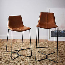 XIAOQIAO Sgabello da Bar, sgabelli Alti da Cucina Moderni, Sedia da Pranzo con Schienale su Gambe in Metallo con poggiapiedi Imbottito Morbido, Altezza Seduta 65 / 75cm