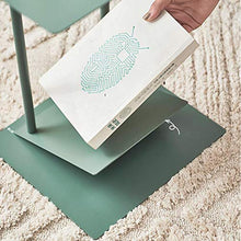 Jcnfa-Tavoli Camera da Letto Comodino, tavolino in Metallo con rivista, tavolino in Acciaio al Carbonio Divano, 3 Colori (Color : Green, Size : 17.32 * 12.99 * 18.89in)