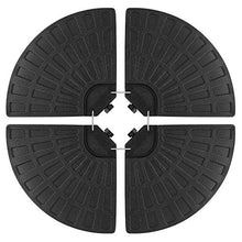 MVPower Base per Ombrellone, Ombrello Base, Possono Essere Riempiti con Acqua o Sabbia, Adattatori Precisi, Stabile,48.3 x 48.3 x 8.2, Nero