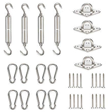 Haodou Kit di Fissaggio per Tende, Accessori di Montaggio in Acciaio Inossidabile da Sole Rettangolare e Quadrata Tende per Kit Hardware a Scomparsa per Vele Parasole e Tende, Ombra Giardino - 6mm