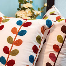 Print Cuscino Decorativo in Cotone per Divano con Finestra Ricamato sul Divano