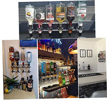2 bottiglie di vino del colpo di alcol Dispenser Pourer Rack Liquore bevande muro Bar Mounted