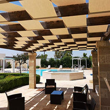 Generico Fascia ombreggiante per pergola o Gazebo, Struttura con Copertura a Intreccio o Onda - 45 cm / 60 cm - Bianco, Avana, Avana Scuro - Una quantità = 1 Metro lineare (60 cm - Avana)