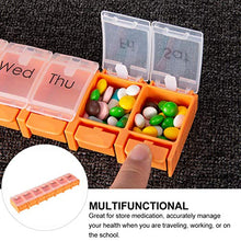 HEMOTON Mini Portapillole Organizer Settimanale per Pillole Scatola per Medicinali per La Cura della Salute per Viaggio di Una Settimana (Arancione)
