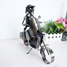 LHQ-HQ Stile Moto Artigianale Vino Rack Metallici Decorazione della casa della Scultura a Mano Bottle Holder Vino Contenitore Decorazione Domestica del mestiere del Ferro Regalo Artigianato Ornamento