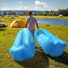 XUSHEN-HU Gonfiabile Lounger Sedia sofà Pigro Indoor/Outdoor autogonfiante Impermeabile Blow Up Couch Supporto antistrappo for Il Campeggio, Spiaggia, Parco, all'aperto, PIC-nic, Blu