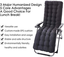 Materassino per Sdraio Casa 130 CM, Cuscini Lounge Chair Cuscino Imbottito per Sedia A Sdraio Cuscino Panca per Poltrona Sdraio Relax da Casa E Giardino (Senza Chair) (155 * 48 * 8 Cm, Nero)