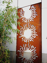 Zen Man ruggine Giardino frangivista in Metallo 1 mm ruggine Recinzione Giardino Decorazione antiruggine Parete frangivista H165 x 50 cm 030935-1