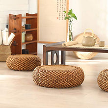 LTINN Cuscino per Sedile Piatto Imbottito, Traspirante e Ecologico, Cuscino in Tatami Intrecciato a Mano Ideale per Zen, Pratica Yoga o Meditazione del Buddha