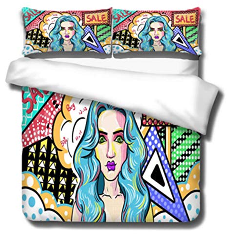 DEWUFAFA Set di Biancheria da Letto Singola Ragazza, Coperchio Piumino, Coperchio Piumino in Microfibra Stampato 3D, Regalo di Compleanno per Ragazza Femminile (1 Copertina di Trapunta + 1 Federa)