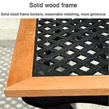 outdoor furniture Panchina da Esterno in Ferro battuto, Panca da Giardino con Schienale e braccioli, Seduta da Esterno a 3 posti in Legno massello anticorrosivo, Adatta a parchi e verande