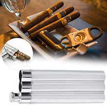 Custodia da viaggio con tre tubi in acciaio inox e porta sigaro Humidor Custodia da viaggio esterna