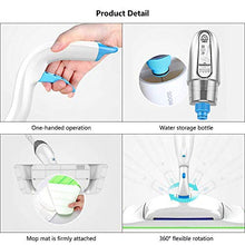 WAMSY Mop Scopa per Mop 2 in 1 Spray con Cuscinetti Riutilizzabili in Microfibra Mop Manico A 360 ° per La Pulizia del Pavimento in Piastrelle di Legno per La Casa