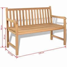 Tuduo - Panchina da giardino in teak, 160, 120 x 62,5 x 90 cm