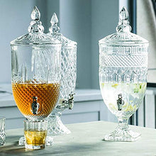 Tesysyet Bottiglie di Succo di Frutta Europea Commerciale Vetro Bevanda Birra Benna con Tap Occidentale Ristorante Hotel con Freddo Acqua Riempita di Vino Contenitori 19 * H52cm 4.5L (Color : A)