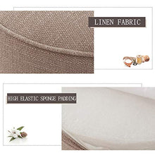 lovehouse Tondo Meditazione Cuscino,Biancheria Beanbag Poggiapiedi con Lavabile Coperchio,Addensare Yoga Zafu Cuscino da Pavimento per Soggiorno Camera Verde 40x40x20cm