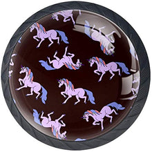 Modello di unicorno Pomelli per Porta Set di 4 Pomelli per Mobili Manopole per Cassetti Cucina Armadio Vetro