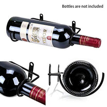 BSTKEY - Set di 6 portabottiglie da parete in ferro, per bottiglie di vino e liquore Bocca della bottiglia a destra