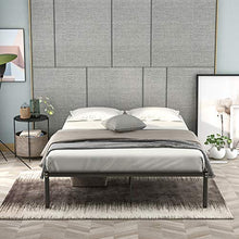 belupai Telaio stabile del letto a piattaforma, non sono necessari attrezzi per il montaggio, per riporre sotto il letto – nero (200 x 140 cm)