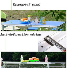 Tavolo da picnic all'aperto Tavolo da pranzo portatile Tavolo da pranzo in lega di alluminio tavolo con una capacità di 50 kg tavolino temporaneo in giardino comodo manico tavolo barbecue conveniente