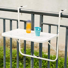Tavolo Pieghevole Ringhiera del Balcone,Tavolo da Appendere a Sospensione Giardino Esterno 60x40cm,Tavolo da Terrazzo Regolabile Scrivania Portatile,Bar Patio Tavolino da Caffè da Parete(white)