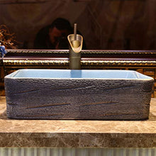 Lavabo Rettangolare da Bagno Retro Creative Jingdezhen Ceramic Hotel Lavabo Antiscivolo Lavandini Bagno
