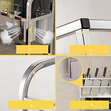 LYM &ripiano di stoccaggio Scaffale for spezie da Cucina in Acciaio Inossidabile, organizzatore for Ripiani for Uso Domestico a Doppio Strato Multifunzione -2 Strati Scaffale di Finitura