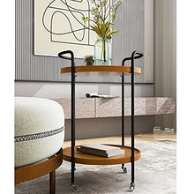 Jcnfa-Tavoli Tavolo da Tavolo/End Laterale, Rack di Magazzino, Portacocchezza, Ruota Universale A 360 ° (Color : Wood, Size : 16.14 * 16.14 * 25.59in)