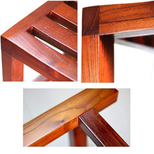 Sedia Comoda per Anziani Toon Wood Impermeabile Sgabello per Doccia, Anziano Bagno Anti Corrosivo Sgabello, Domestico Sgabello Quadrato, Legno Massiccio Panchina per Scarpe