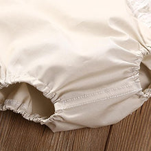 Shobdw - Set di Abbigliamento per Bambine, con Pagliaccetto in Pizzo Beige 6-12 Mesi