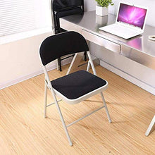JCXOZ-Sedia Pieghevole Sedia Pieghevole Resistente, Sgabello Sedile Camping Nero Spesso Ristorazione Telaio in Metallo Sedia da Ufficio
