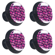 Cuore rosa 4 PCS Pomelli per Porta, Pomolo per Mobile, Pomelli per Mobili con Viti, Maniglia per Armadietto, Pomelli per Porta, Pomelli per Cassetti per Porta, Armadio, Cassetto e Credenza
