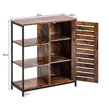 WYLZLIY-Home Sideboard Cassettiera Armadietto Credenze in Legno Massello di Pino Armadio da Cucina con Armadio E Scaffali per Sala da Pranzo Soggiorno Corridoio