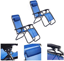 PAKUES-QO Reclinabile Pieghevole Zero Sedie, Lettino Prendisole Reclinabile Spiaggia Patio Giardino Campeggio Esterno Set 2 Pezzi (177 * 67 * 110 CM)