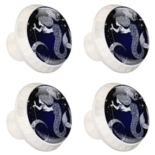 Maniglie per cassetti Manopole per cassetti Manopole rotonde Confezione da 4 per armadietto, cassetti, cassettiere, cassettiere ecc. Sirena e luna