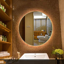 Specchio a Parete Specchio Luminoso a LED Specchio da Bagno Moderno Rotondo Illuminato a LED, retroilluminazione, vanità, Anti-Appannamento HD
