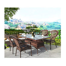 Tavolo in vimini in rattan mobili in patio e set sedia, Set di mobili da giardino in rattan tavola e sedie patio set mobili da giardino per famiglie all'aperto per giardino all'aperto a bordo piscina