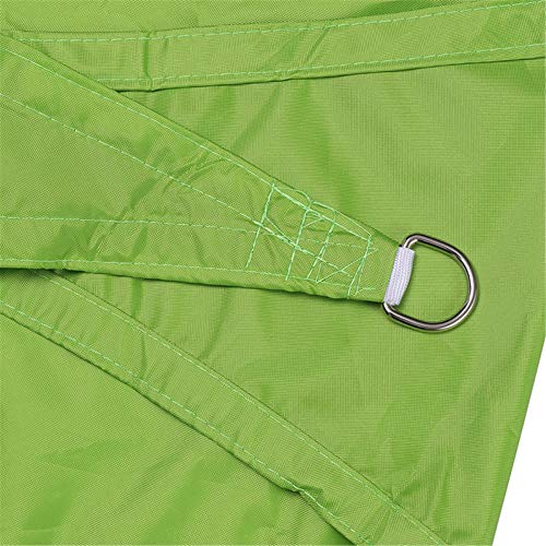 XJHKG Tenda A Vela Parasole Triangolare, Vela Ombreggiante Corde 3 di Supporto Impermeabile Protezione Raggi UV per Giardino Balcone Terrazza (5 x 5 x 5m,Verde)