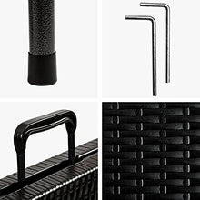 TecTake Tavolo e panche da Campeggio Pieghevole Giardino Picnic Barbecue - Disponibile in Diversi Colori - (Nero | No. 402209)