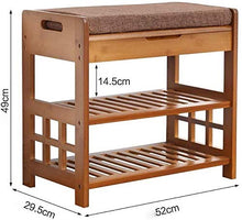 YANG Imbottito Poggiapiedi scarpiere Legno Modifica Scarpe Panca for spogliatoi Dressing Table Sgabello ottomano Carico 250kg (Color : L/50CM)